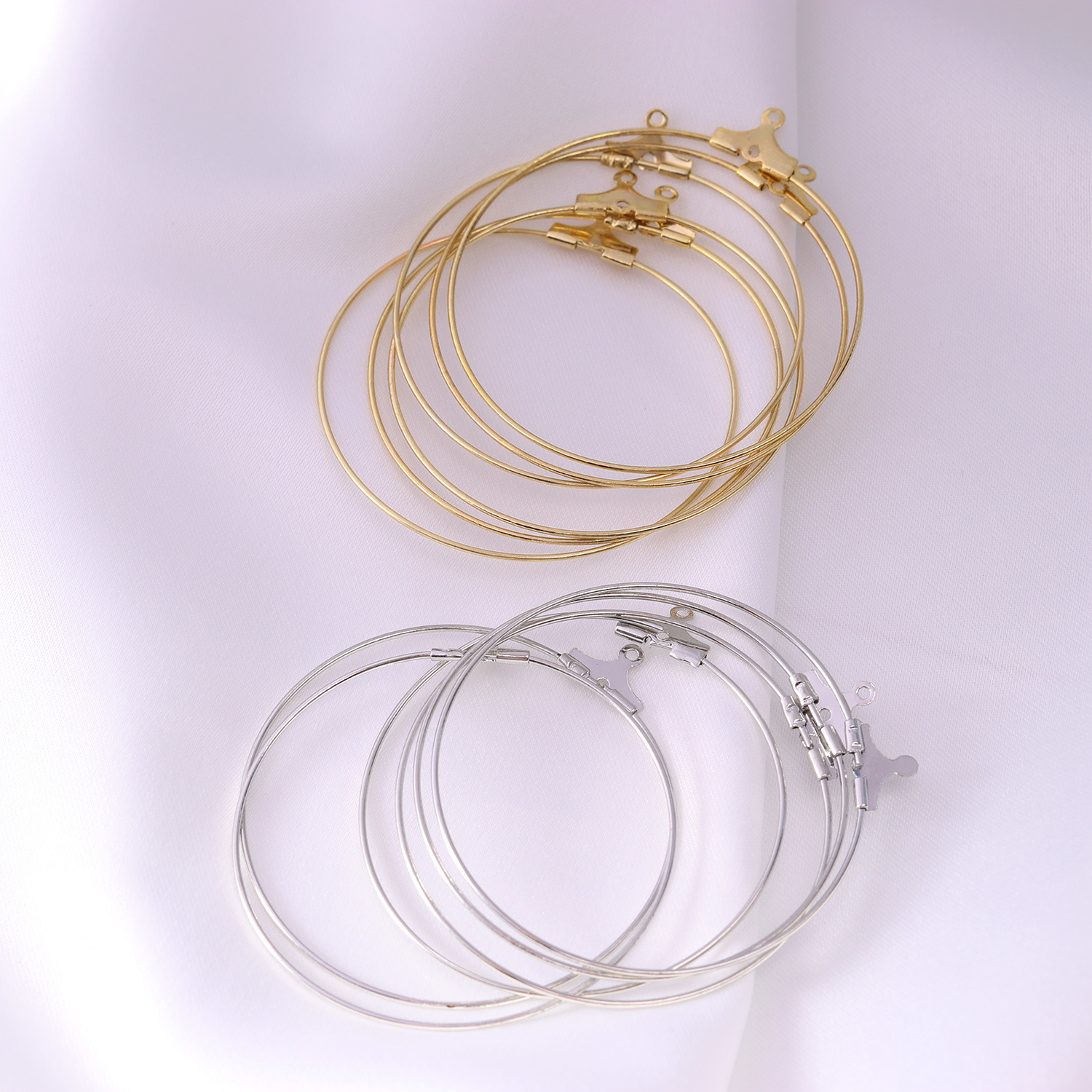 Transfronteriza amazon europeo y americano ins hierro círculo pendientes versátiles hechos a mano diy círculo pendientes accesorios