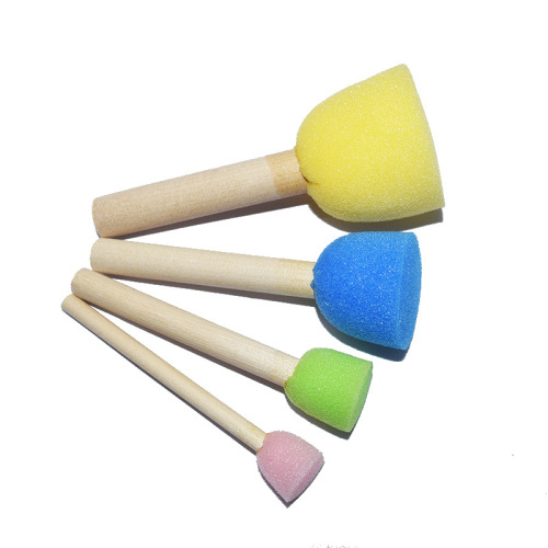 Children's Doodle DIY Painting Sponge Stamp Mushroom Head Kindergarten Stamping Drawing Art Brush Wholesale