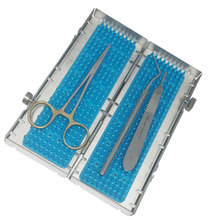 牙科硅膠消毒盒小號顯微眼科外科手術器械不銹鋼耐高溫高壓消毒盒