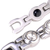 Fashionable zirconium, white crystal stainless steel, crystal bracelet, Korean style, simple and elegant design, wholesale