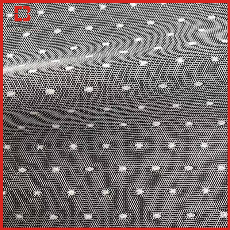 3050连线点点布 涤纶点点布 用于童装辅料 服装网布