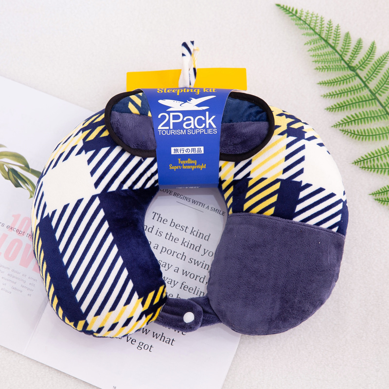 Almohada cervical creativa con diseño animal en forma de U con antifaz dos en uno regalo promocional personalizable
