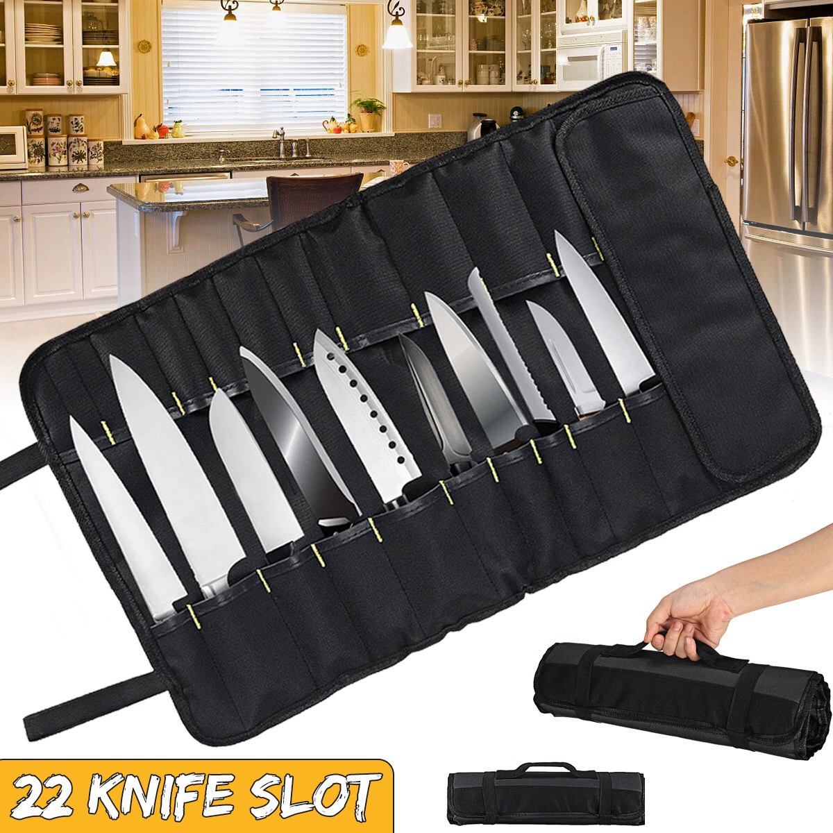 Portable Shoulder Slung Handheld Kitchenware Storage Bag Kitchen Chef Knife Bag Roll Bag Outdoor Camping Knife Storage Bag