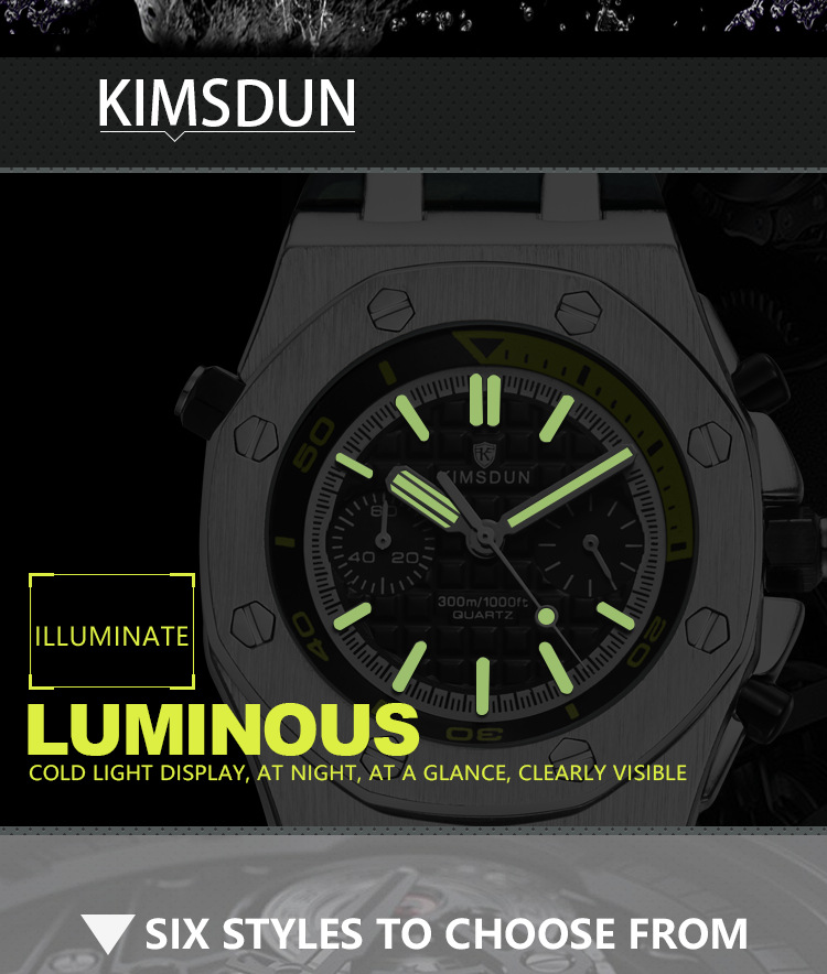 Kingston – montre à Quartz pour hommes, multifonctionnelle, en Silicone, étanche, de sport, tendance, nouvelle collection 2023_voghion.com