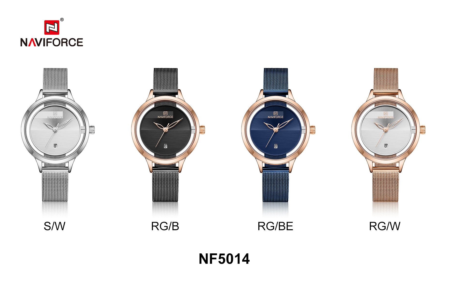 Women's Quartz Watch Mesh Band Calendar Waterproof Fashion Design_voghion.com
