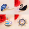 DIY pearl accessories Korean version of thick gold -plated creative design, popularity, brooch, broochbust, semi -fastener