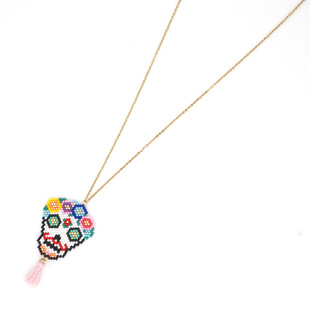 Hot Selling Fashion Hand-woven Colorful Love Necklace Wholesale display picture 5