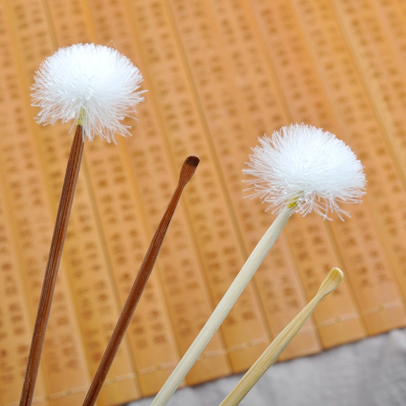 Tianyi carbón de bambú de doble cabeza pluma de ganso oreja recoger el oído picking artefacto oreja recogiendo la herramienta oreja recogiendo pluma de ganso limpieza del oído
