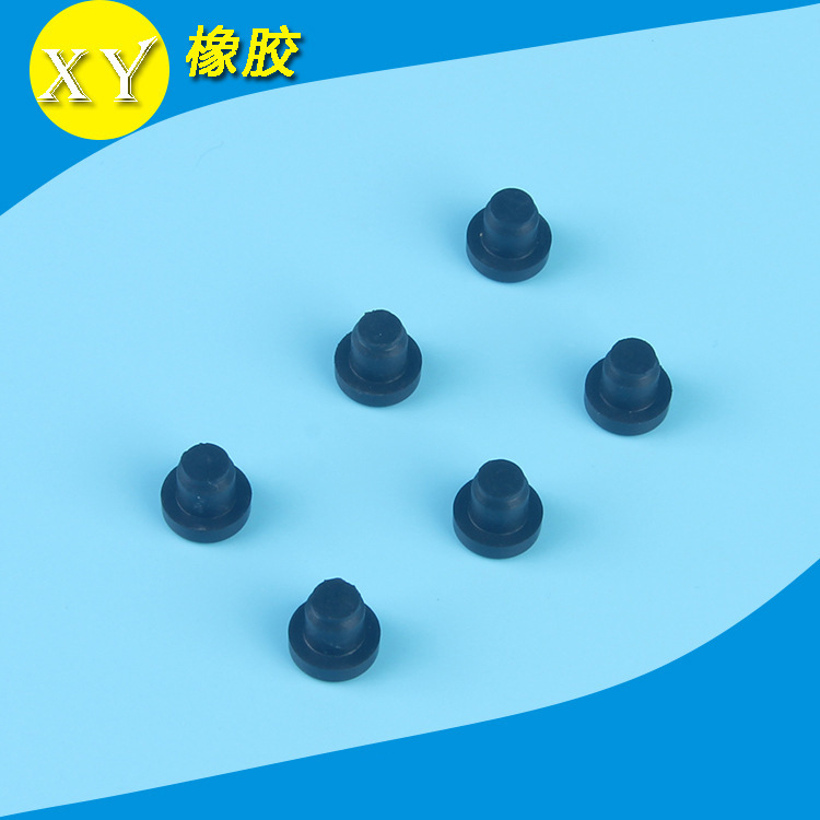 加工定 制3mm -10mm黑色硅胶堵头T型防水密封工业硅胶塞橡胶塞