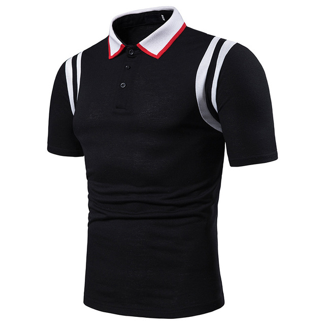 Short Sleeve T-shirt Pure Color Double Stripes Colour Matching 