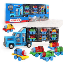 003-11小火車禮盒貨櫃收納車仿真汽車模型幼兒園贈品活動禮品玩具
