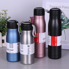 Stainless steel vacuum sports outdoor thermos cup Stainless steel vacuum thermos cup New style rope knight thermos cup