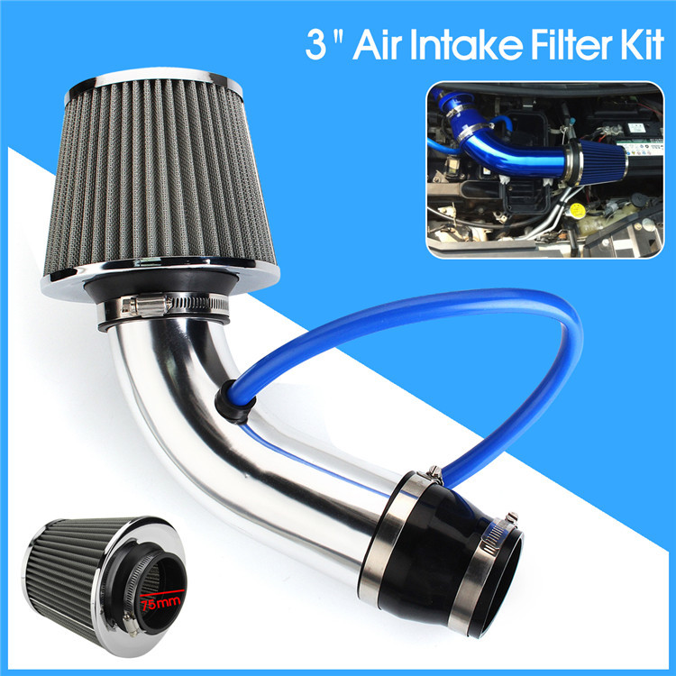 汽车冷空气进气套装改装铝管套件通用76mm/3inch蘑菇头