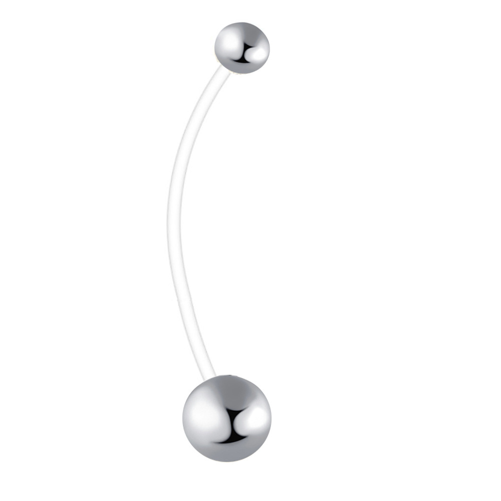 38mm Long Rod Pregnancy Belly Button Ring - Stainless Steel Geometric Shape - Non-Allergic, Best Selling on Amazon & eBay detail image 12