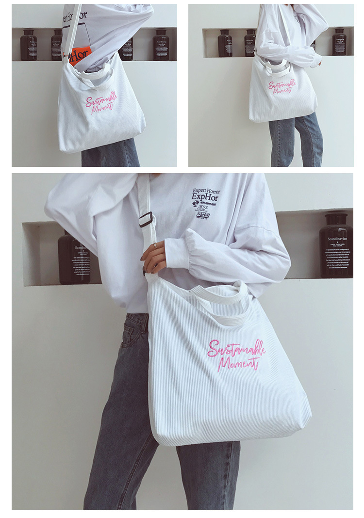 Corduroy Canvas Tote Bag - Image 6