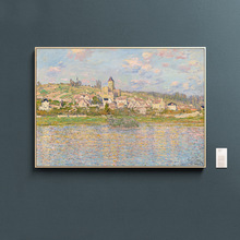 欧式油画世界名画抽象派印象派大师莫奈小幅横版装饰画电表箱挂画