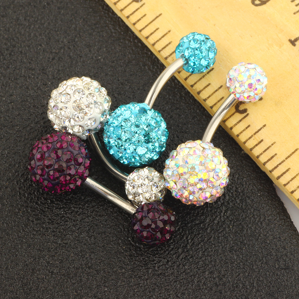 Amazon Hot Sale 4-8 Piece Stainless Steel Clay Belly Button Rings Set - Body Piercing Jewelry detail image 16