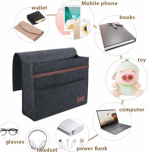Bedside storage bag felt storage bag bed side storage pouch miscellaneous bag storage hanger manufacturer wholesale