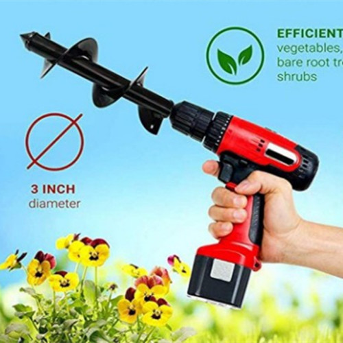Hand drill electric rechargeable electric drill ground drill bit short pole plant twist drill bit