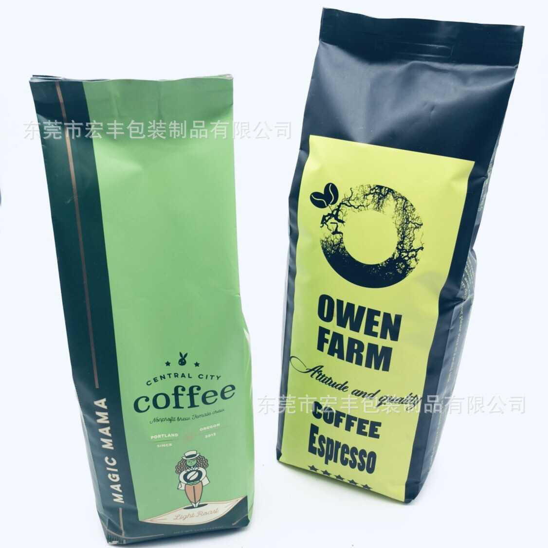 厂家批发定制烘培咖啡袋 咖啡豆包装袋 带气阀铝箔真空风琴袋