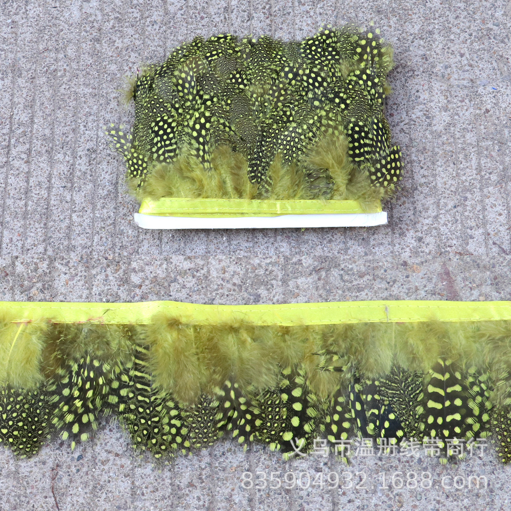 温册羽毛销售配饰珍珠毛布边多色可选 舞台演出配饰生产耳环配饰详情图11