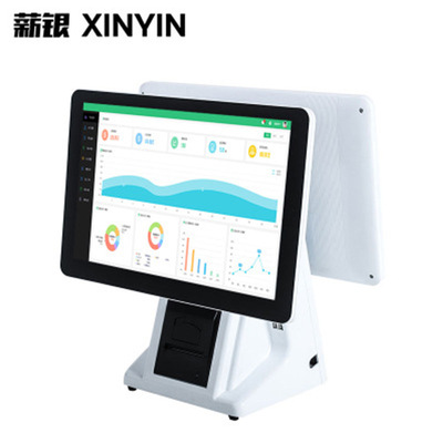 薪銀智能觸摸收款機單雙屏外賣收銀機奶茶餐廳蛋糕烘焙房快餐店