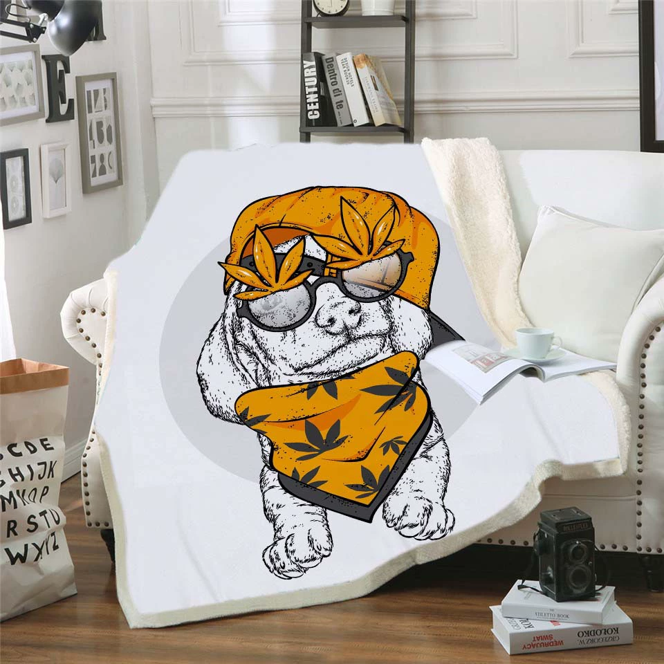 Трансграничное зимнее хлопковое бархатное квадратное одеяло утолщенное плюшевое 3D-цифровая печать на карте