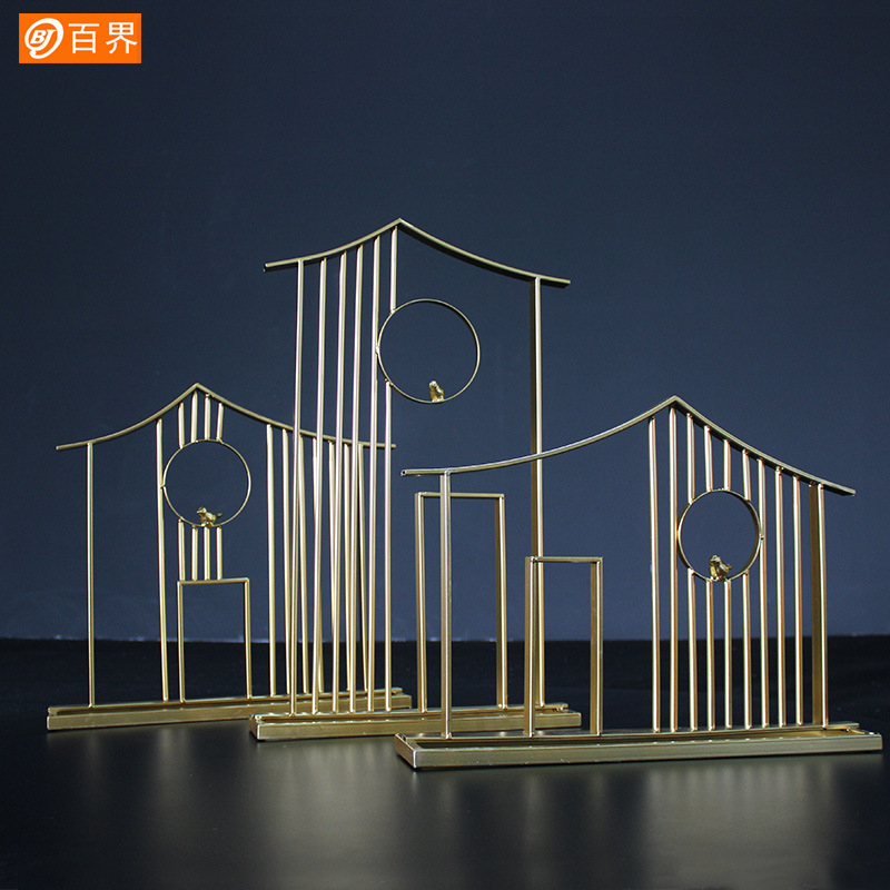 工厂婚庆道具铁艺中国风摆件文房三宝婚礼家居橱窗舞台装饰布桌摆