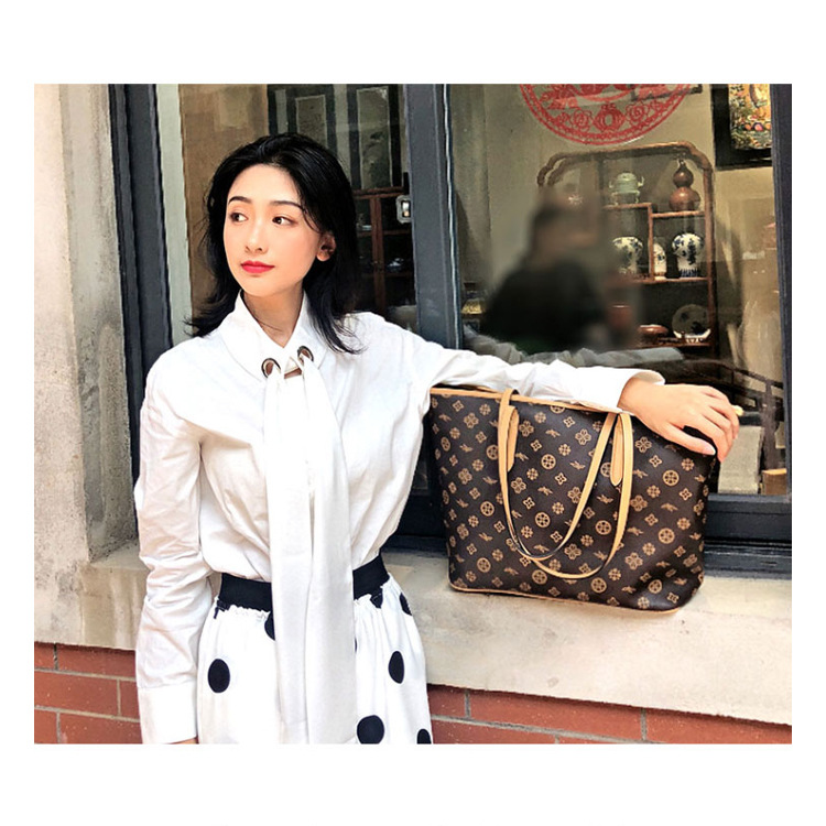 新款经典大容量托特包都市风简约百搭女包单肩包|ru