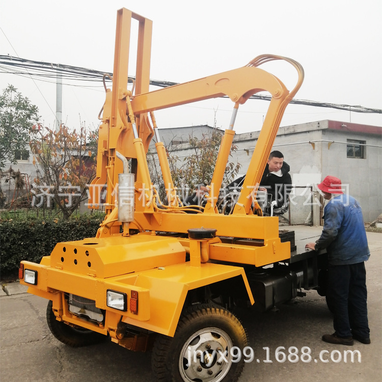 936护栏打桩机 公路护栏打桩机  小四轮装载打桩机工厂