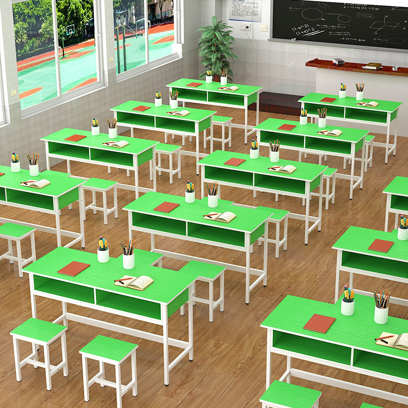 Customized primary and middle school students' double -layer desk, chair and chair group counseling tutoring class training table learning desk and chair desk 4