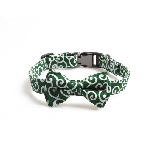 Japanese butterfly clip dog collar with Chinese knot, pet collar with half-metal clips, suitable for medium to large dogs, can be engraved
