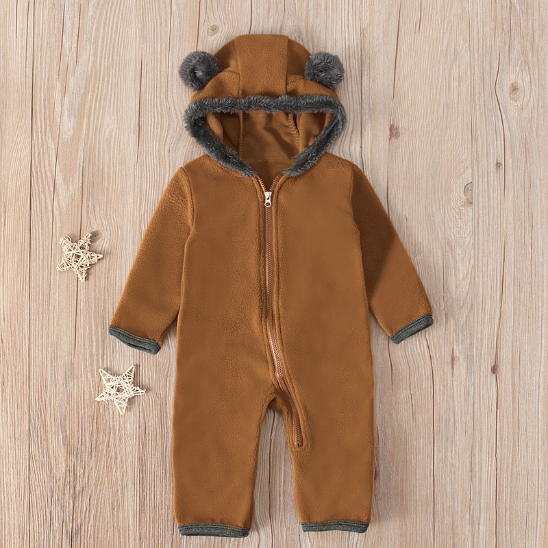 Abbigliamento per bambini Primavera e autunno inverno tuta da arrampicata con tutina a maniche lunghe con cappuccio e orso_voghion.com