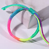 Woven rainbow accessory handmade suitable for men and women for beloved, red rope bracelet, wholesale