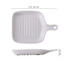 Ceramic tableware with a handle square baking tray home cheese rinsee breakfast Breakfast western dining disk microwave oven baking sheet