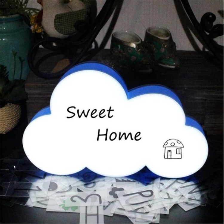 diy Handwritten Message Light Box Cartoon Cloud Light ins Explosions Room Decoration Birthday Confession Proposal Creative Ornaments