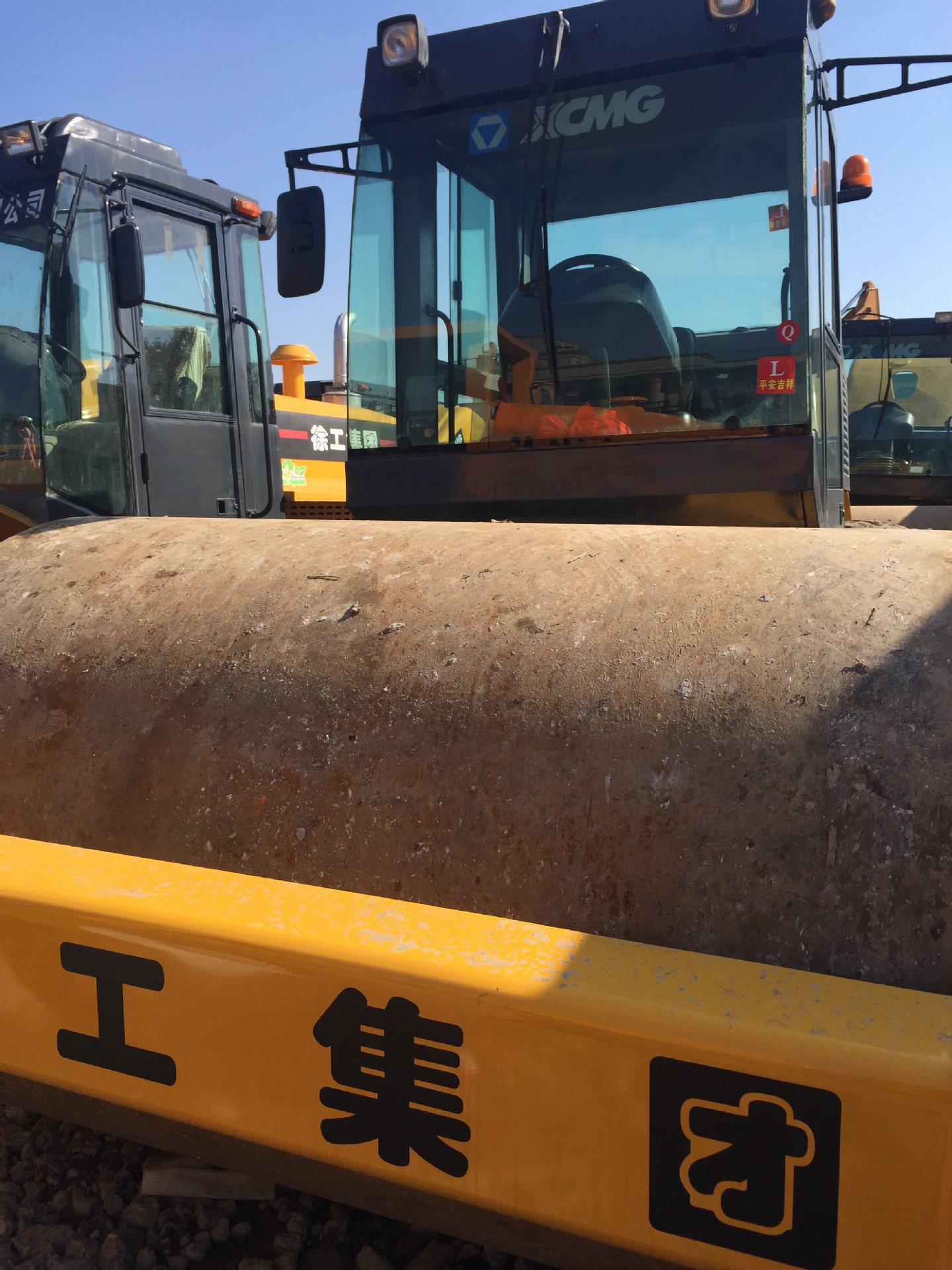 90% nuevo rodillo vibratorio de segunda mano de XCMG 22 / 26 toneladas original