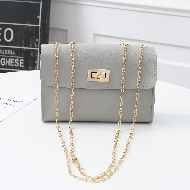 174g Weight Buckle Closure Type Single Shoulder Strap Strap Type Square Bag Bags Type Casual, Daily Occasion Pu Leather Material Solid Color Pattern All Seasons Season Women's Gender Cute Style Square Shape Light Grey, Pink, Red, Black Color Small Size Fashion Chain Shoulder Messenger Small Square Bag Chain Candy Color Shoulder Bag 17