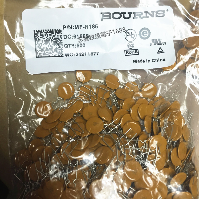 原装美国BOURNS自恢复保险丝MF-R185 30V 1.85 直插PPTC可恢复