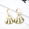 Fashionable trend marine accessory, organic earrings, European style