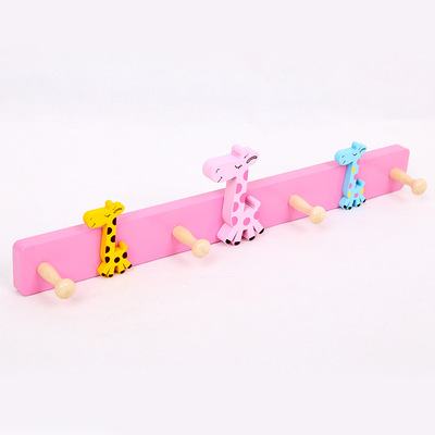woodiness Cartoon After the door Coat hook children Coat hook No trace Sticking hook originality Sticking hook key Hooks