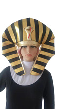 萬聖節COS埃及帽金色法老帽 蛇頭帽眼鏡蛇帽 蛇頭飾埃及王子帽