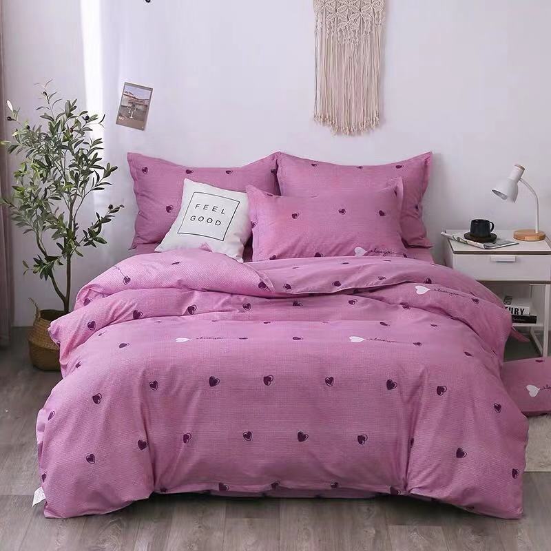简约ins风格四件套床上用品亲肤被套床单三件套1.2米1.8米2米床|ru