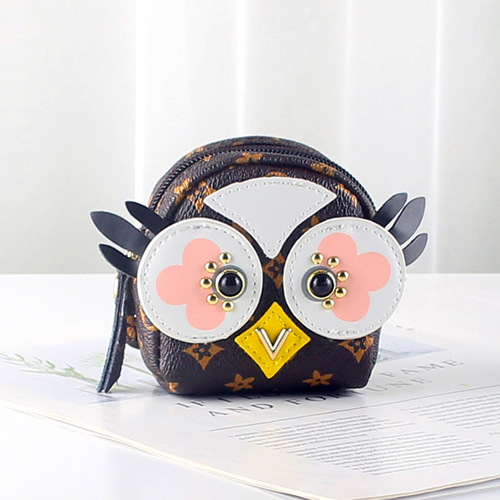 Coin purse female fans small Korean cute girl heart ins small school bag keychain integrated zipper coin purse