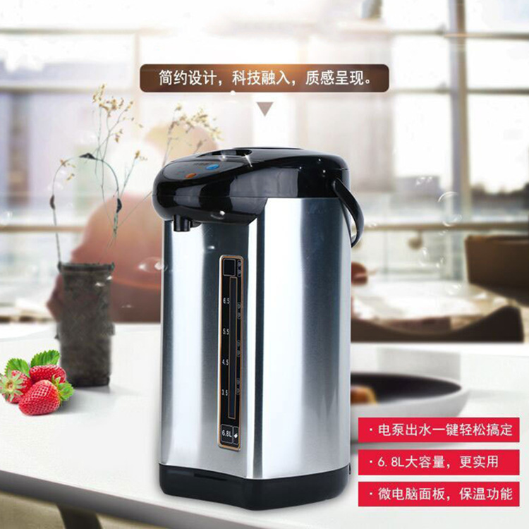 6.8L All stainless steel heat preservation electrothermal Open bottle Kettle household electrothermal kettle Border trade
