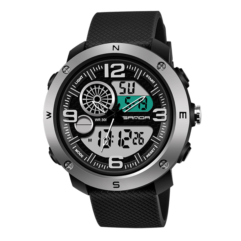 SANDA 762 reloj electrónico Reloj de estudiante para hombre Moda juvenil impermeable luminoso deportivo para hombre estilo coreano