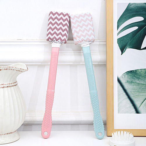 Long-handled bath wipe, double-sided bath towel, bathroom bath brush, back scrub brush with detachable belt