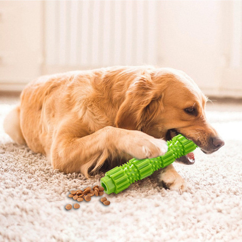 TPR Pet Dog Chewing Toy, Grinding Stick for Oral Hygiene, Feedable with Dog Food, Snack Dispensing, Smart Bone, Small and Large Sizes