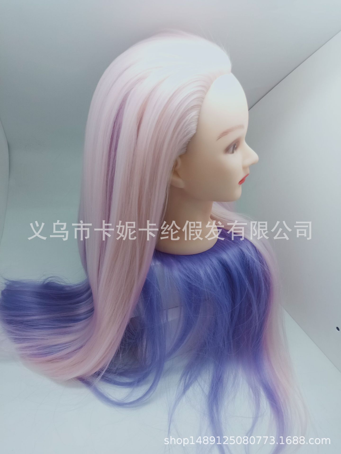 Enseñanza de dos colores modelo de cabello modelo de cabello modelo de cabello maniquí ejercicio de cabeza maniquí