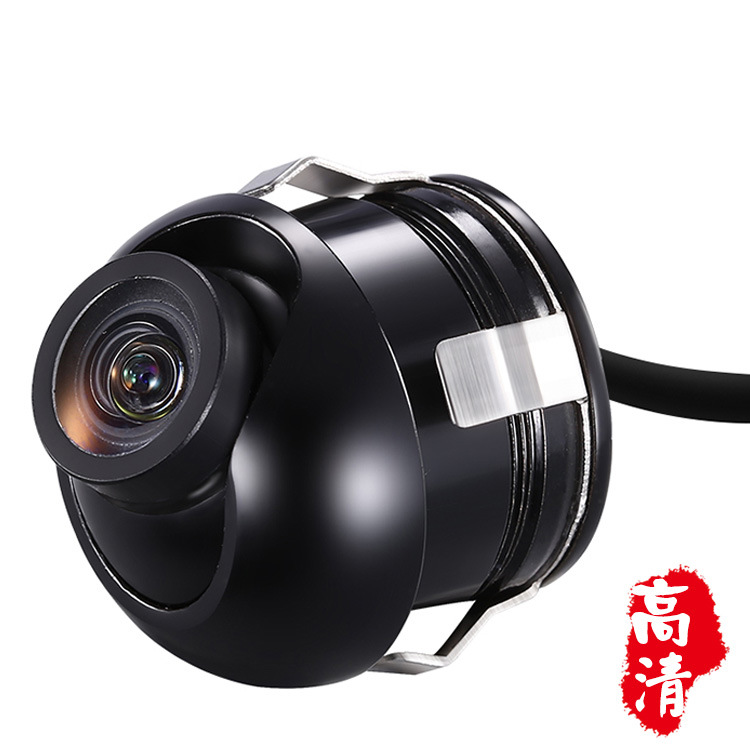 万向可调小360全景打孔18.5MM前视侧视后视倒车高清CCD车载摄像头